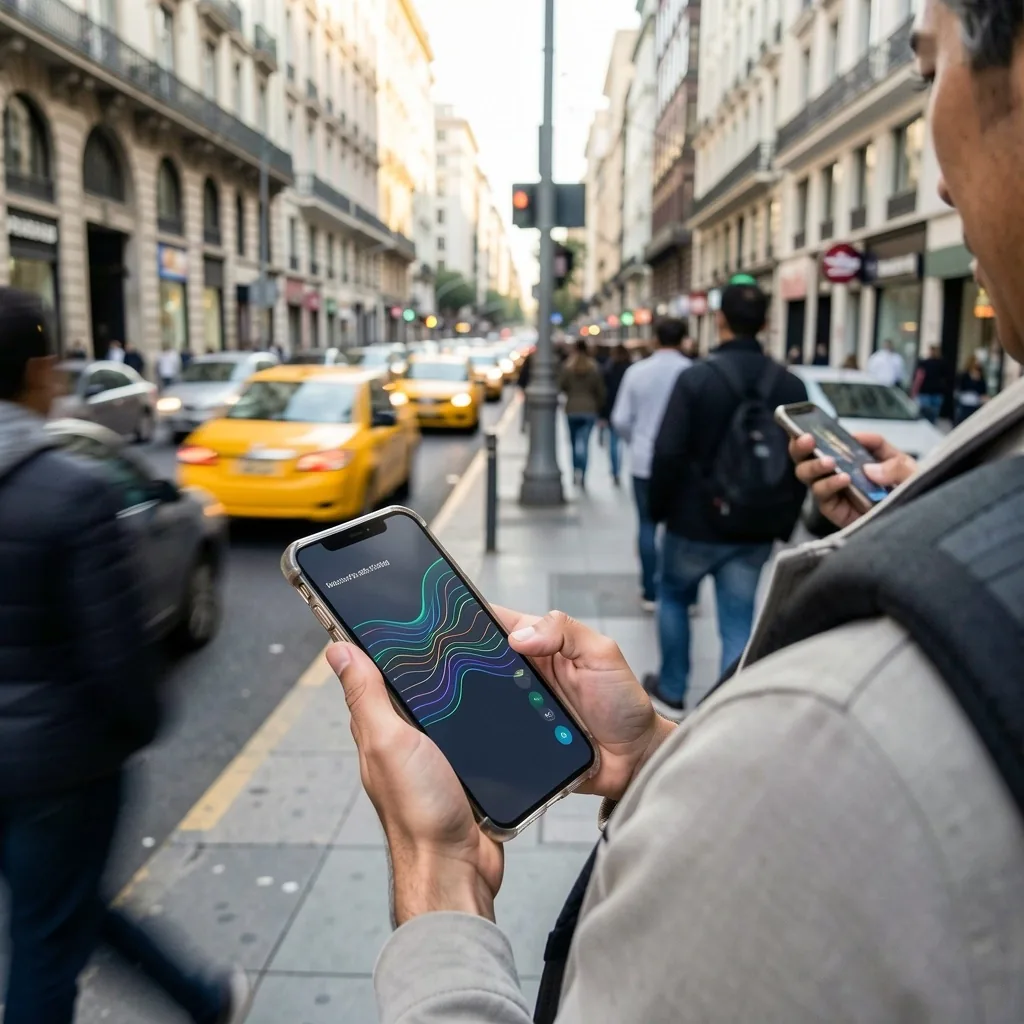 Manos usando una aplicación de banca digital en un teléfono móvil