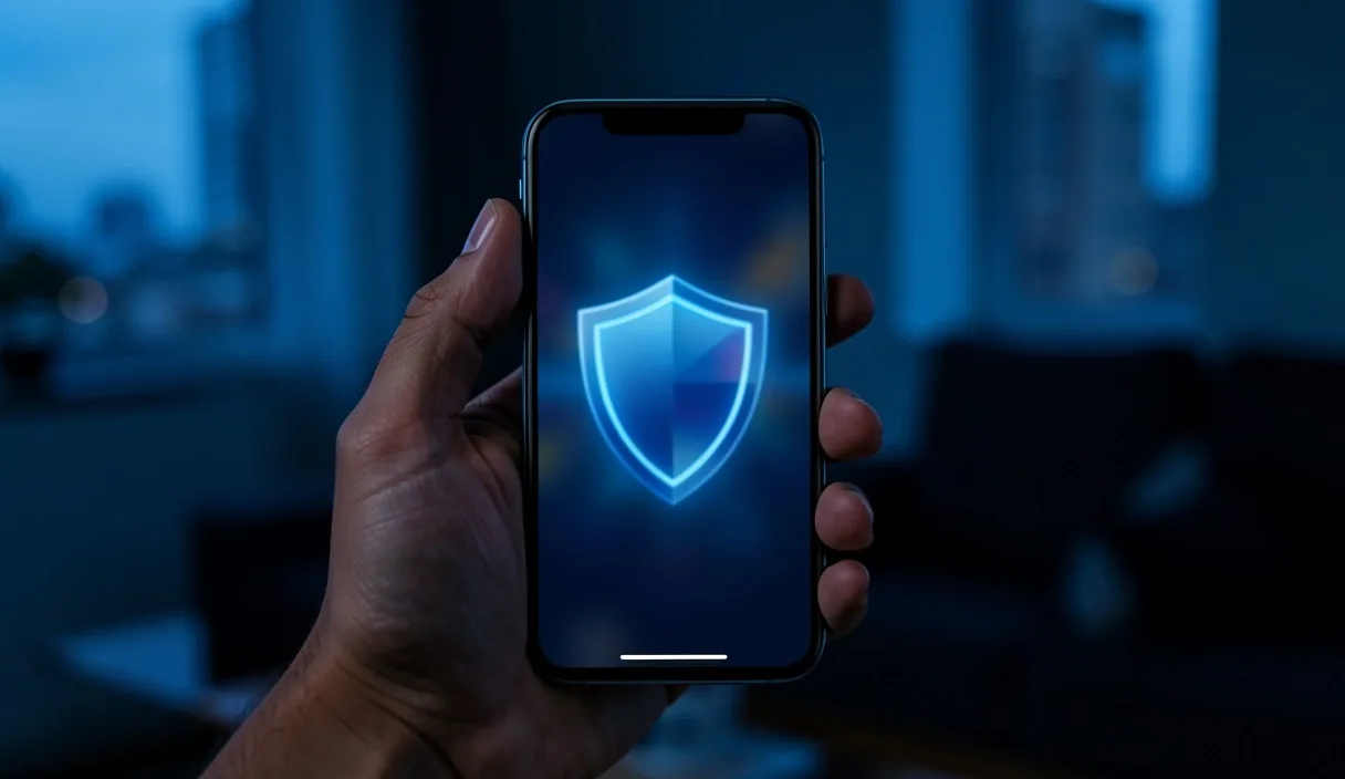 Teléfono móvil con pantalla de bloqueo de seguridad